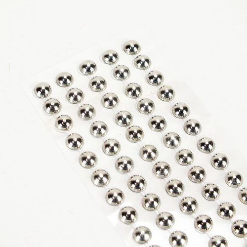 Strassz matrica – öntapadós flitter gyöngy, 8 mm - ezüst