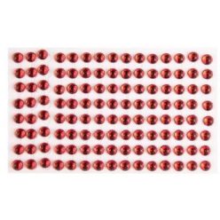 Strassz matrica – öntapadós strasszkő, 7 mm - Piros