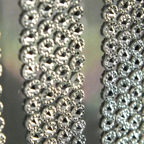 Strassz matrica – öntapadós 30 cm - ezüst