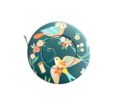 Szabócenti, mérőszalag - türkiz madaras