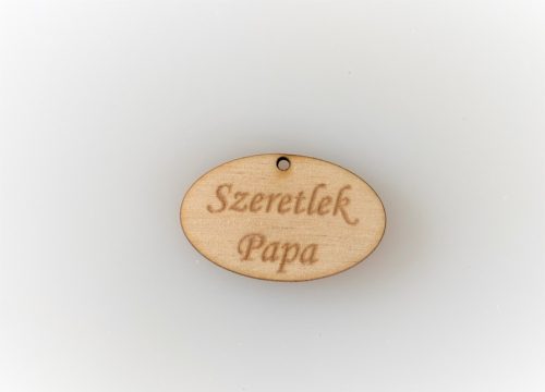 Szeretlek papa gravírozott kis tábla