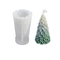 Gyertyaöntő forma, szilikon öntőforma - 3D karácsonyfa
