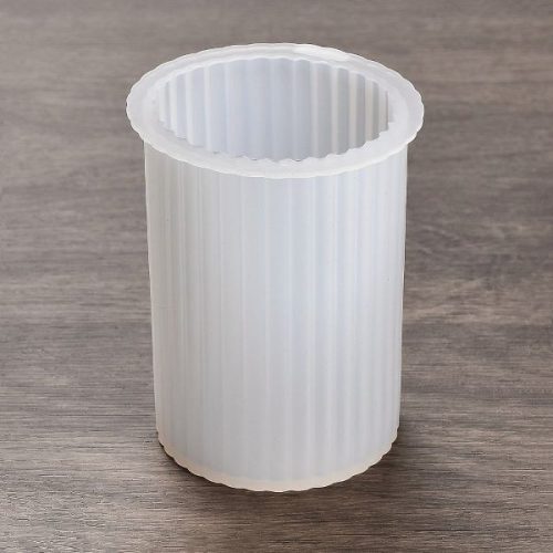 Gyertyaöntő forma, szilikon öntőforma - bordázott kisebb