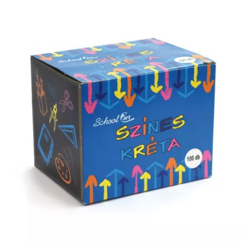 Kréta 100db-os színes hengeres 1x8cm