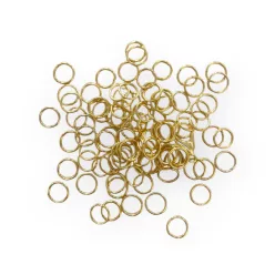 Szerelőkarika 6mm, 100db/cs - arany szín, nikkelmentes