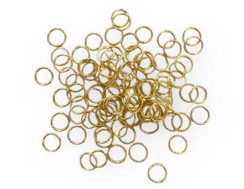 Szerelőkarika 6mm, 100db/cs - arany szín, nikkelmentes