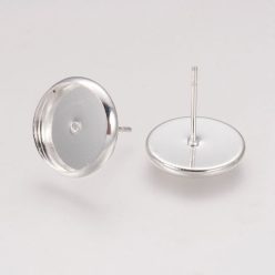 Tálcás fülbevaló stift, nikkelmentes 10mm