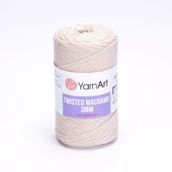Yarn art twisted 3mm macrame kifésülhető fonal 753 bézs