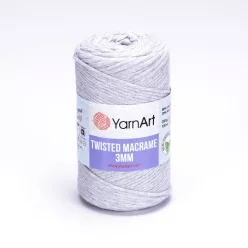   Yarn art twisted 3mm macrame kifésülhető fonal 756 világos szürke
