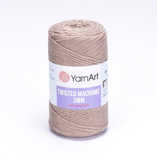 Yarn art twisted 3mm macrame kifésülhető fonal 768 cappuccino