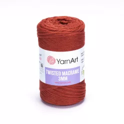   Yarn art twisted 3mm macrame kifésülhető fonal 785 rozsdabarna