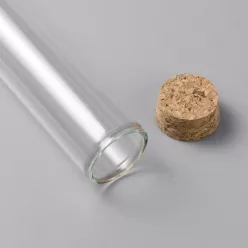 Üveg kémcső parafa dugóval 208x30mm