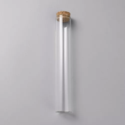Üveg kémcső parafa dugóval 208x30mm