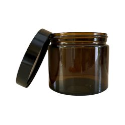 Borostyán barna üveg tégely tetővel 120 ml