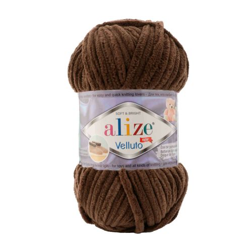 Alize velluto plüss, zsenília fonal 493 - Sötét barna