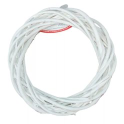 Vessző koszorú alap 20cm - fehér