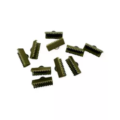 Szalagvégzáró 10 db/cs 15 mm - sárga bronz