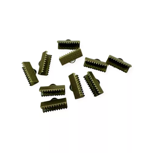 Szalagvégzáró 10 db/cs 15 mm - sárga bronz
