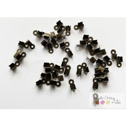 Bőr végzáró 8x4mm 50db/cs - sárga bronz vz6