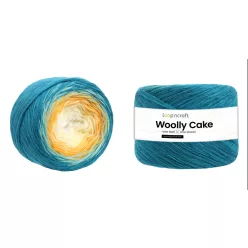   Loop'n Craft - Woolly Cake hosszan színátmenetes sütifonal (200g/700m) 07 Sárga- türkiz