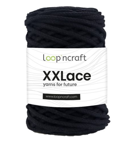 Loop'nCraft XXLace zsinórfonal 25-01 - Fekete
