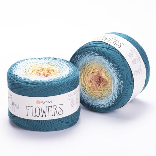 YarnArt Flowers fonal 270 Púder-Petrol