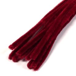 Zsenília drót 6x300 mm 10 db/cs - Bordó