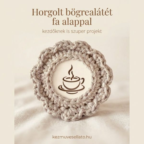 Fa alapra horgolt bögrealátét – kedves kis projekt kávézáshoz